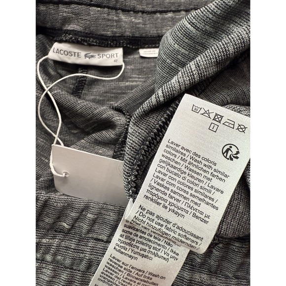 Lacoste Sport‎ Woman's Size 42/10 Gray Black Jogger Pants NWT$110 - Picture 7 of 8